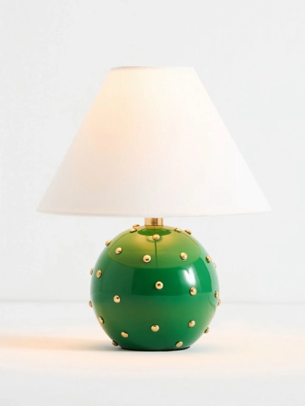 Anthropologie Jeanette Beaded Brass Mini Table Lamp